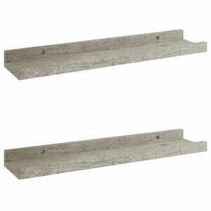 vidaXL 2 db betonszürke fali polc 40 x 9 x 3 cm kép