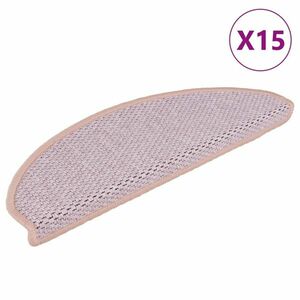 vidaXL 15 db szizál hatású piros öntapadó lépcsőszőnyeg 56x17x3 cm kép