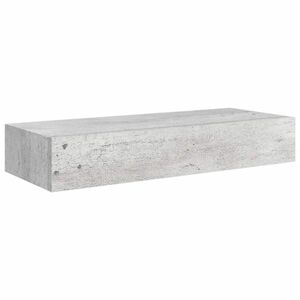 vidaXL betonszürke MDF falra szerelhető fiókos polc 60 x 23, 5 x 10 cm kép