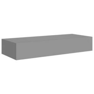 vidaXL szürke MDF falra szerelhető fiókos polc 60 x 23, 5 x 10 cm kép