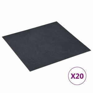 vidaXL 20 db fekete márvány mintás öntapadó PVC padlólap 1, 86 m² kép