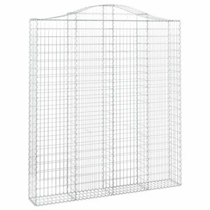 vidaXL íves horganyzott vas gabion kosár 200x30x220/240 cm kép