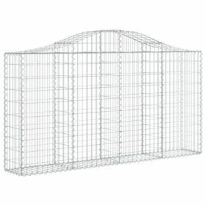 Íves horganyzott vas gabion kosár 200x30x100/120 cm kép