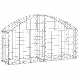 vidaXL íves horganyzott vas gabion kosár 100x30x40/60 cm kép