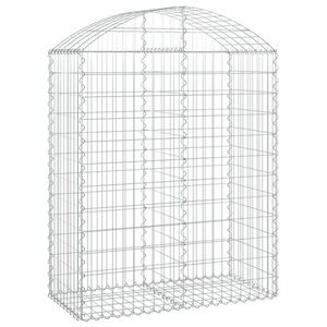 vidaXL íves horganyzott vas gabion kosár 100x50x120/140 cm kép