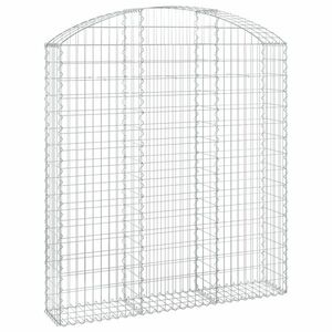 vidaXL íves horganyzott vas gabion kosár 150x30x160/180 cm kép