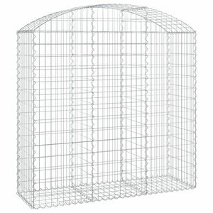 vidaXL íves horganyzott vas gabion kosár 150x50x140/160 cm kép