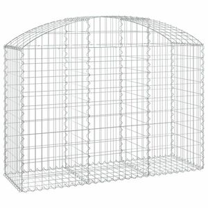 vidaXL íves horganyzott vas gabion kosár 150x50x100/120 cm kép