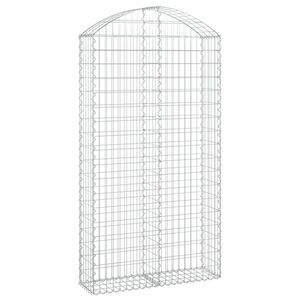 vidaXL íves horganyzott vas gabion kosár 100x30x180/200 cm kép