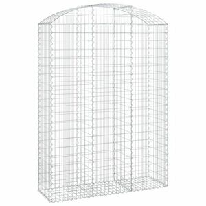 vidaXL íves horganyzott vas gabion kosár 150x50x200/220 cm kép