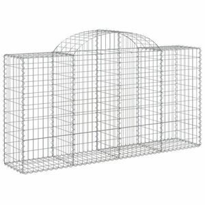 vidaXL íves horganyzott vas gabion kosár 200x50x100/120 cm kép