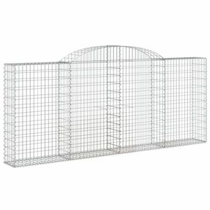 vidaXL íves horganyzott vas gabion kosár 300 x 30 x 120/140 cm kép