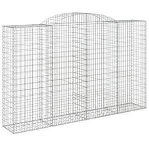 vidaXL íves horganyzott vas gabion kosár 300 x 50 x 180/200 cm kép