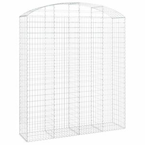 vidaXL íves horganyzott vas gabion kosár 200x50x220/240 cm kép