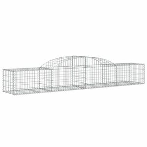 vidaXL íves horganyzott vas gabion kosár 300 x 50 x 40/60 cm kép