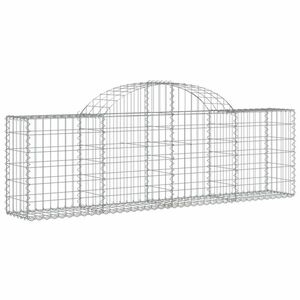 vidaXL íves horganyzott vas gabion kosár 200x30x60/80 cm kép