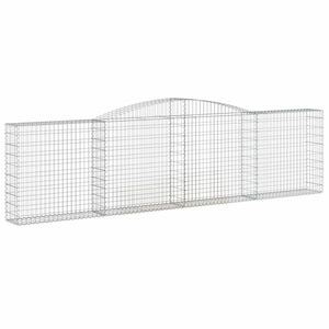 vidaXL íves horganyzott vas gabion kosár 400x30x100/120 cm kép