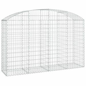 Íves horganyzott vas gabion kosár 200x50x120/140 cm kép