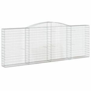 vidaXL íves horganyzott vas gabion kosár 400x30x140/160 cm kép