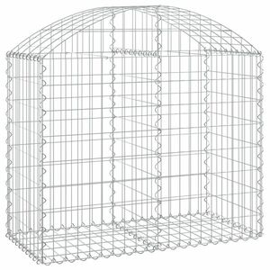 vidaXL íves horganyzott vas gabion kosár 100x50x80/100 cm kép