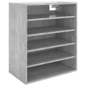 vidaXL betonszürke szerelt fa cipősszekrény 60 x 35 x 70 cm kép