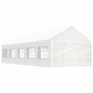 vidaXL fehér polietilén pavilon tetővel 11, 15 x 4, 08 x 3, 22 m kép