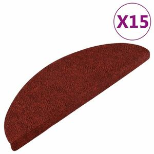 vidaXL 15 db piros lépcsőszőnyeg 56x17x3 cm kép