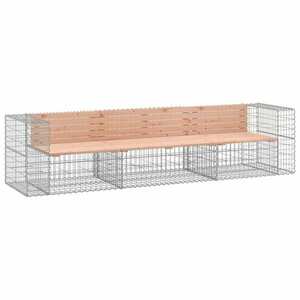 vidaXL tömör duglászfenyő gabion kerti pad 287x71x65, 5 cm kép