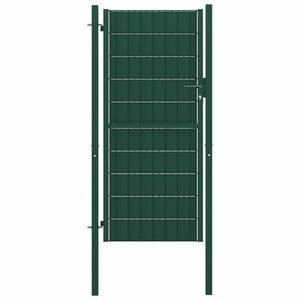 vidaXL zöld PVC és acél kerítéskapu 100 x 204 cm kép