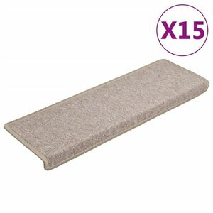 vidaXL 15 db tópszínű lépcsőszőnyeg 65x21x4 cm kép