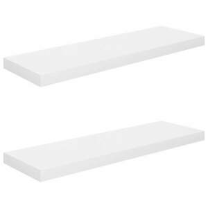 vidaXL 2 db magasfényű fehér MDF lebegő fali polc 80 x 23, 5 x 3, 8 cm kép