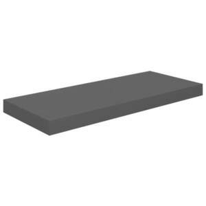 vidaXL magasfényű szürke MDF lebegő fali polc 60 x 23, 5 x 3, 8 cm kép