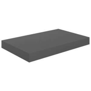 vidaXL magasfényű szürke MDF lebegő fali polc 40 x 23 x 3, 8 cm kép