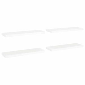 vidaXL 4 db fehér MDF lebegő fali polc 80 x 23, 5 x 3, 8 cm kép