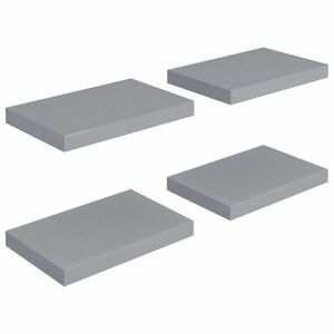 vidaXL 4 db szürke MDF lebegő fali polc 40 x 23 x 3, 8 cm kép