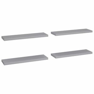 vidaXL 4 db szürke MDF lebegő fali polc 90 x 23, 5 x 3, 8 cm kép