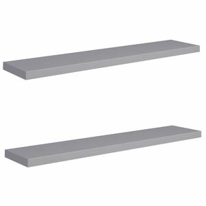 vidaXL 2 db szürke MDF lebegő fali polc 120 x 23, 5 x 3, 8 cm kép