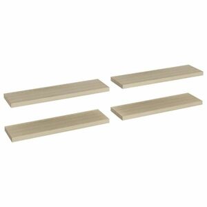 vidaXL 4 db tölgyszínű MDF lebegő fali polc 90 x 23, 5 x 3, 8 cm kép