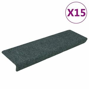 vidaXL 15 db tűvel lyuggatott barna szövet lépcsőszőnyeg 65x21x4 cm kép