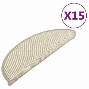 vidaXL 15 db ezüstszínű öntapadó lépcsőszőnyeg 56x17x3 cm kép