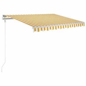 vidaXL sárga-fehér szélérzékelős és LED-es napellenző 300x250 cm kép