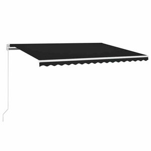 vidaXL antracitszürke szélérzékelős és LED-es napellenző 450 x 300 cm kép