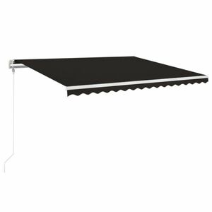 vidaXL antracitszürke szélérzékelős és LED-es napellenző 450 x 350 cm kép