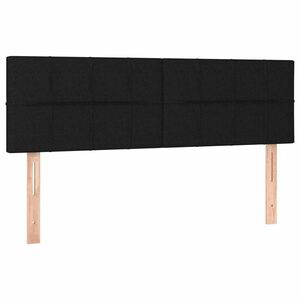 vidaXL 2 db fekete szövet fejtámla 72 x 5 x 78/88 cm kép