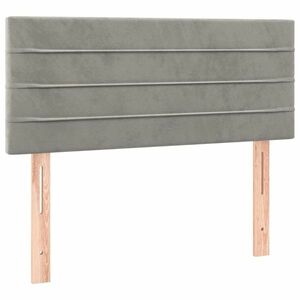 vidaXL világosszürke bársony fejtámla 80 x 5 x 78/88 cm kép
