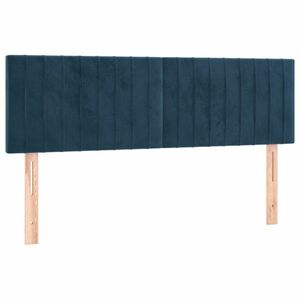 vidaXL 2 db sötétkék bársony fejtámla 72 x 5 x 78/88 cm kép