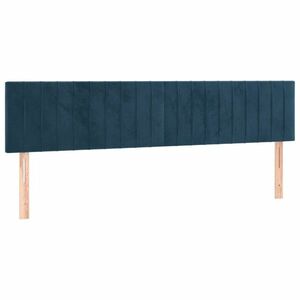 vidaXL 2 db sötétkék bársony fejtámla 80 x 5 x 78/88 cm kép