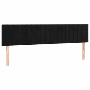 vidaXL 2 db fekete bársony fejtámla 100x5x78/88 cm kép