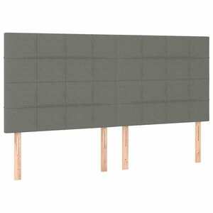 vidaXL 4 db sötétszürke szövet fejtámla 100x5x78/88 cm kép