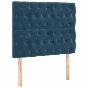 vidaXL 2 db sötétkék bársony fejtámla 90x7x78/88 cm kép